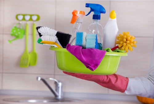 Bathroom surfaces being cleaned in a Hackney move in cleaning appointment
