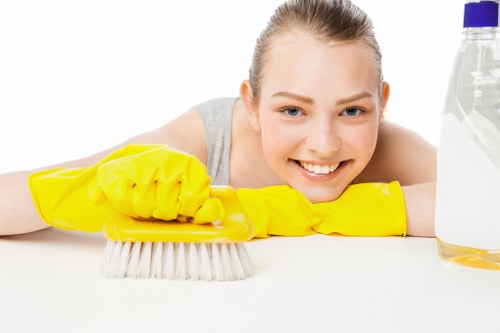 Professional oven cleaning service in a Hackney home kitchen