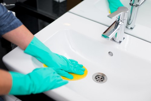 Professional steam cleaning of a busy carpeted area in Hackney